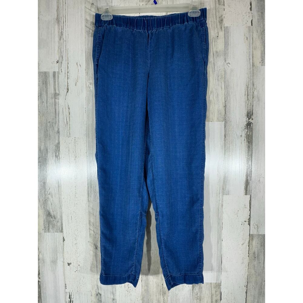 PureJill Indigo‎ Pull On Ankle Pants Small Tall Tencel Lyocell Tapered Elastic